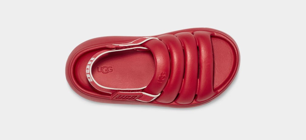 Red Ugg Sport Yeah Kids' Sandals | 561897-POM