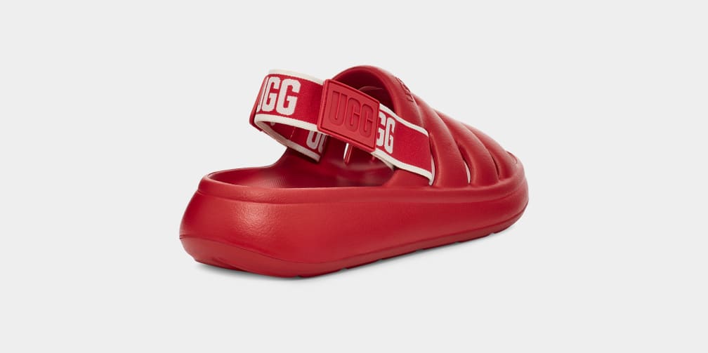 Red Ugg Sport Yeah Women Slides | 745068-RHT