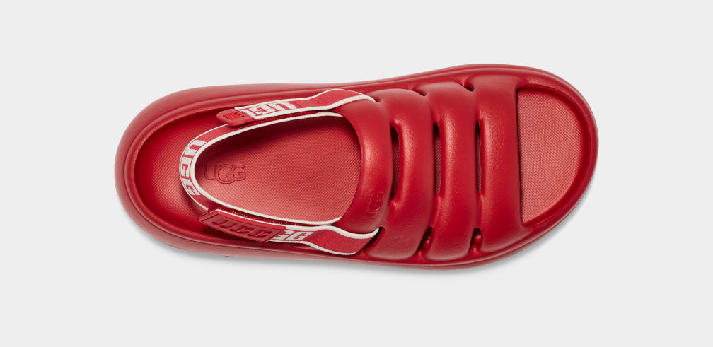 Red Ugg Sport Yeah Women Slides | 745068-RHT