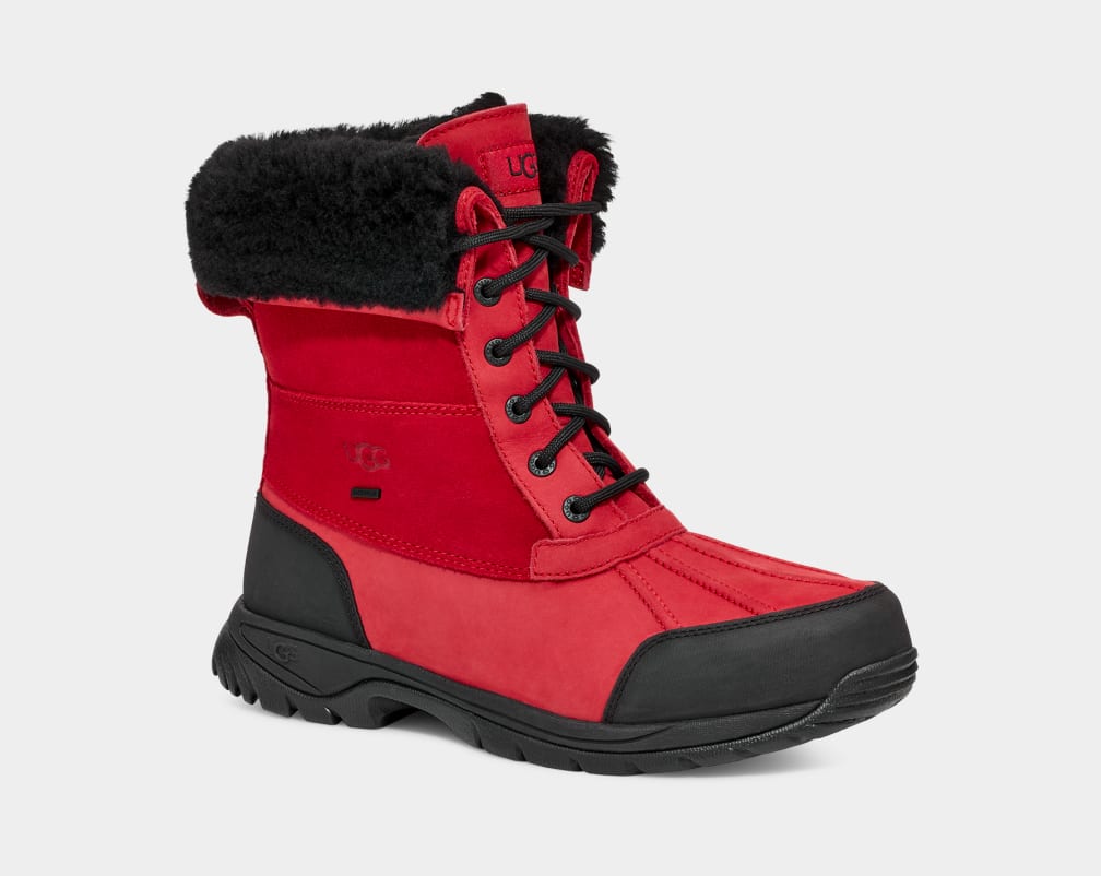 Red / Black Ugg Butte Men Boots | 978403-EIV