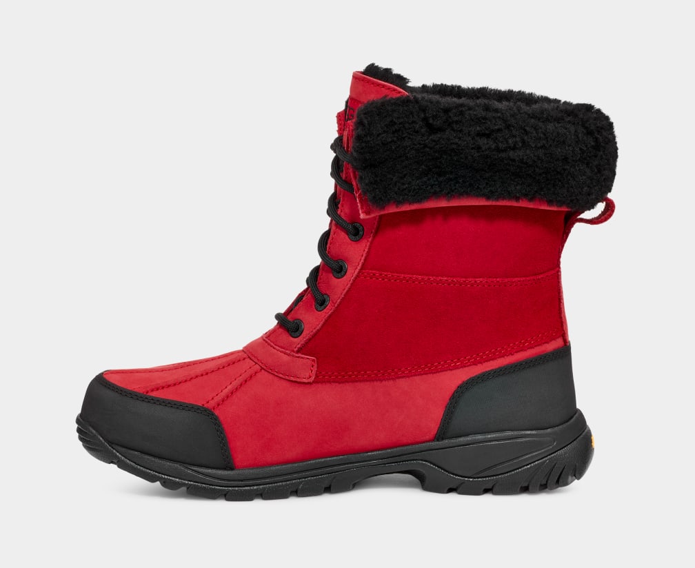 Red / Black Ugg Butte Men Boots | 978403-EIV