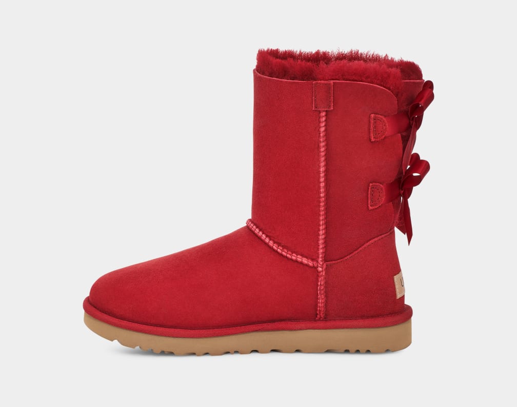 Red / Burgundy Ugg Bailey Bow II Women Boots | 971025-RYO