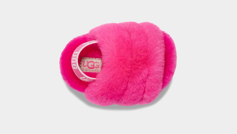 Rose Ugg Fluff Yeah And Lovey Kids' Slippers | 239607-WQZ