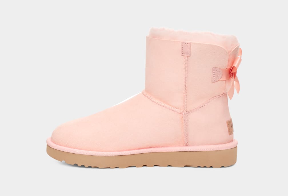 Rose Ugg Mini Bailey Bow II Women Boots | 385207-SWE