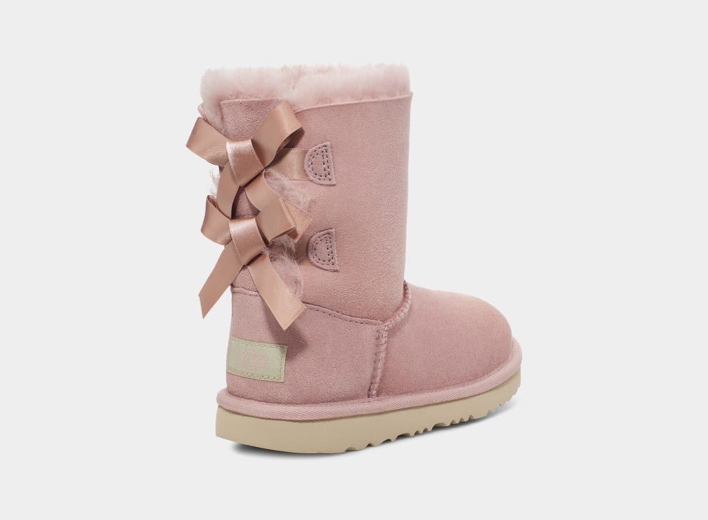 Rose / Grey Ugg Bailey Bow II Kids' Boots | 517364-VGQ