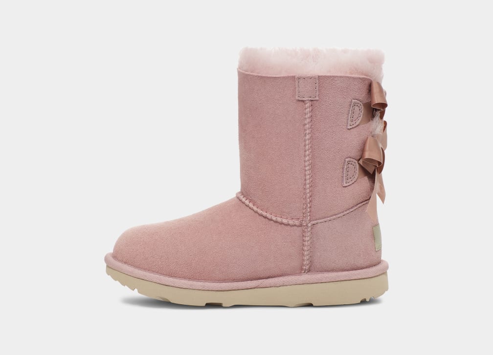 Rose / Grey Ugg Bailey Bow II Kids' Boots | 517364-VGQ