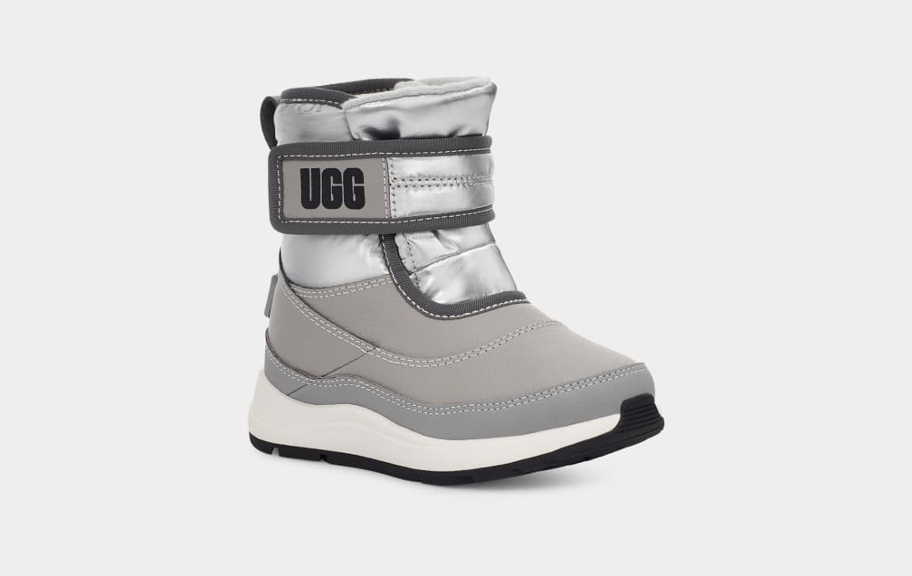 Silver Ugg Taney Weather Metallic Kids' Boots | 526041-VUM