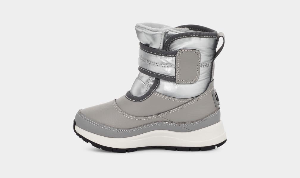 Silver Ugg Taney Weather Metallic Kids' Boots | 526041-VUM