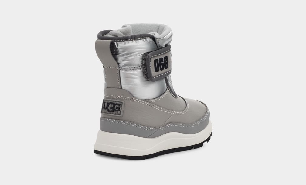 Silver Ugg Taney Weather Metallic Kids' Boots | 526041-VUM