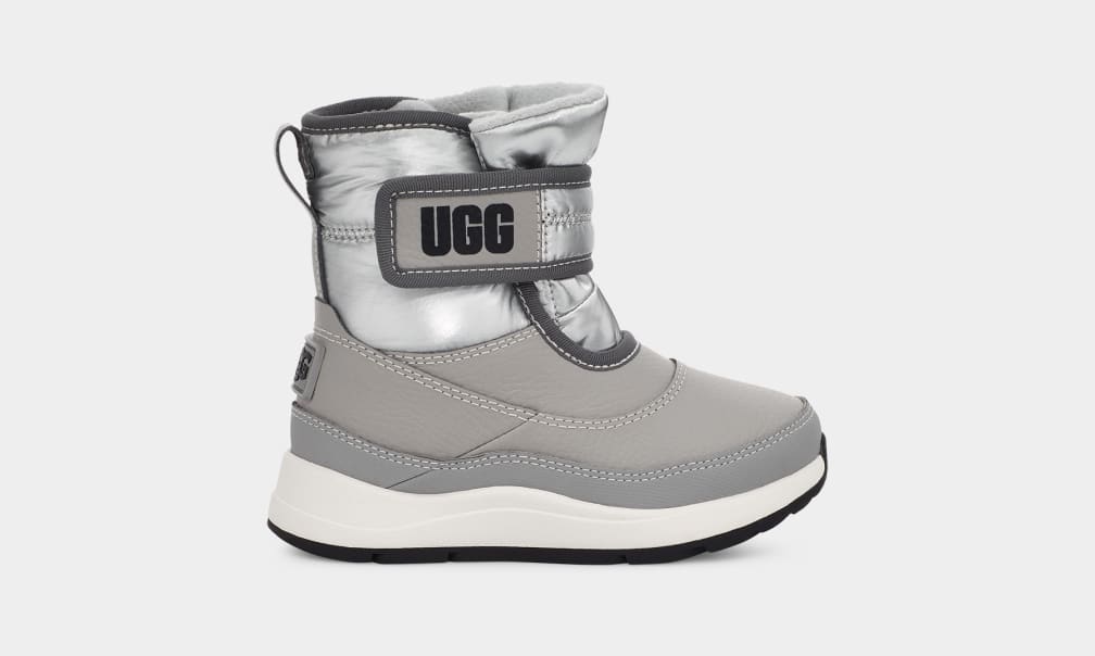 Silver Ugg Taney Weather Metallic Kids\' Boots | 526041-VUM