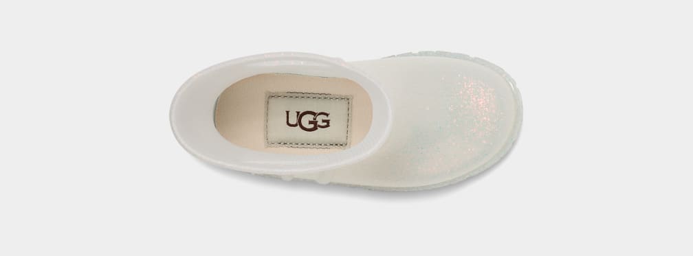 White Ugg Drizlita Glitter Kids' Boots | 649125-MXU