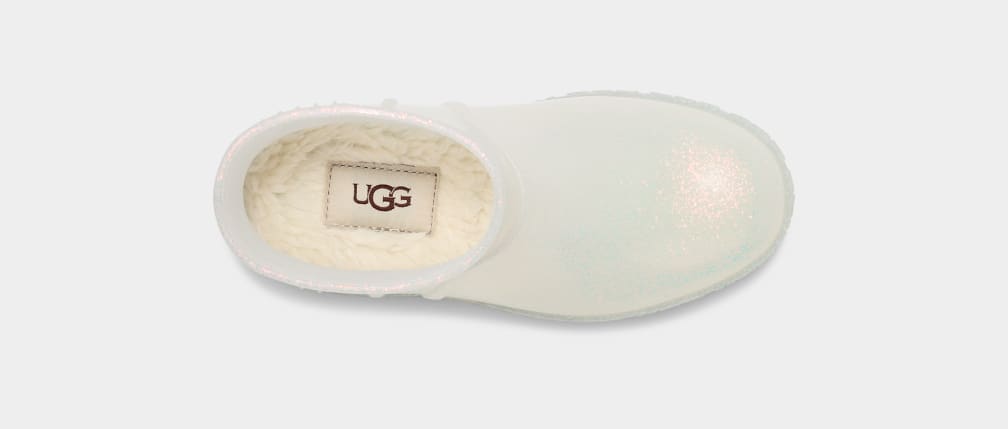 White Ugg Drizlita Glitter Kids' Boots | 851730-ZWY