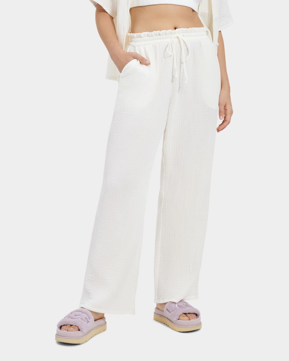 White Ugg Karrie Women Pants | 206394-SFQ