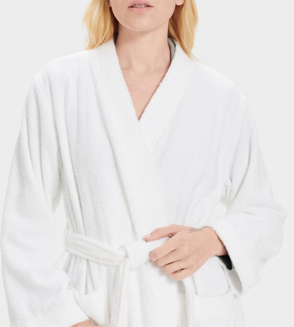 White Ugg Lorie Terry Robe Women Sleepwear | 103275-RGY