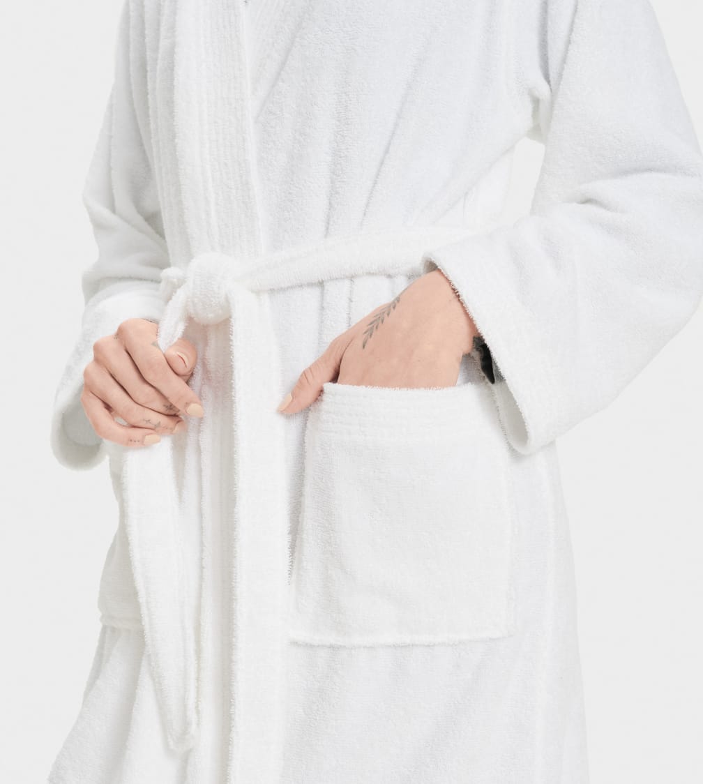 White Ugg Lorie Terry Robe Women Sleepwear | 103275-RGY