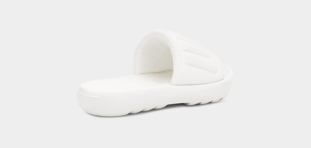 White Ugg Mini Women Slides | 387192-LTF