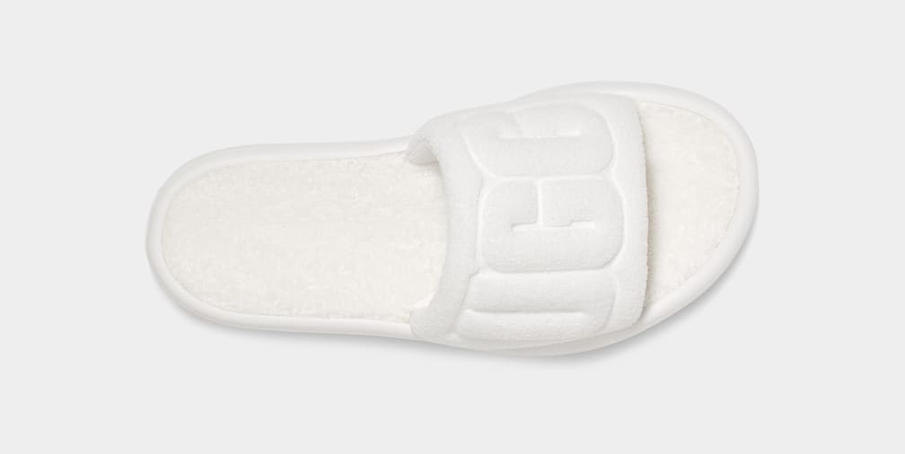 White Ugg Mini Women Slides | 387192-LTF