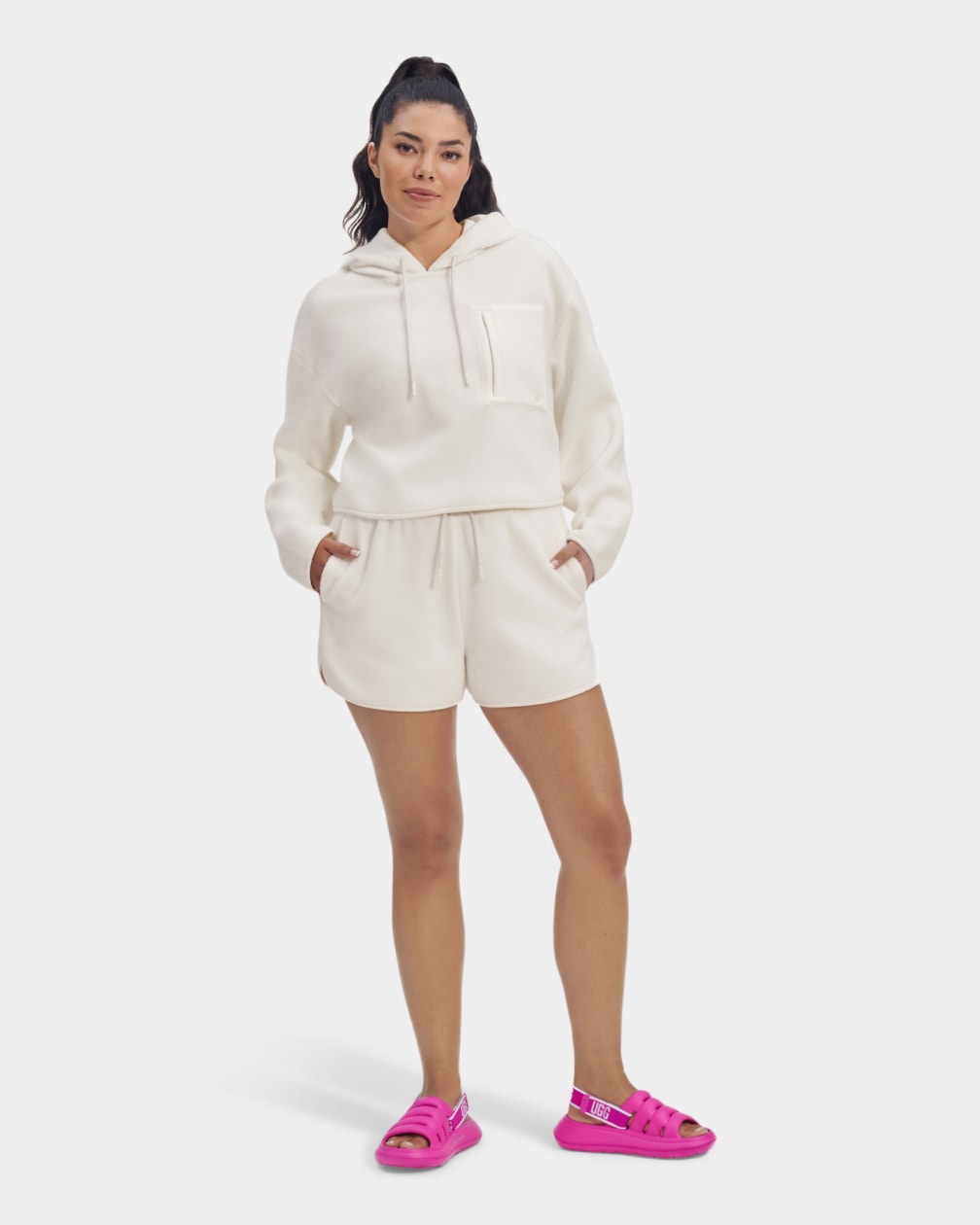 White Ugg Myley Sherpa Women Hoodie | 248301-PQC