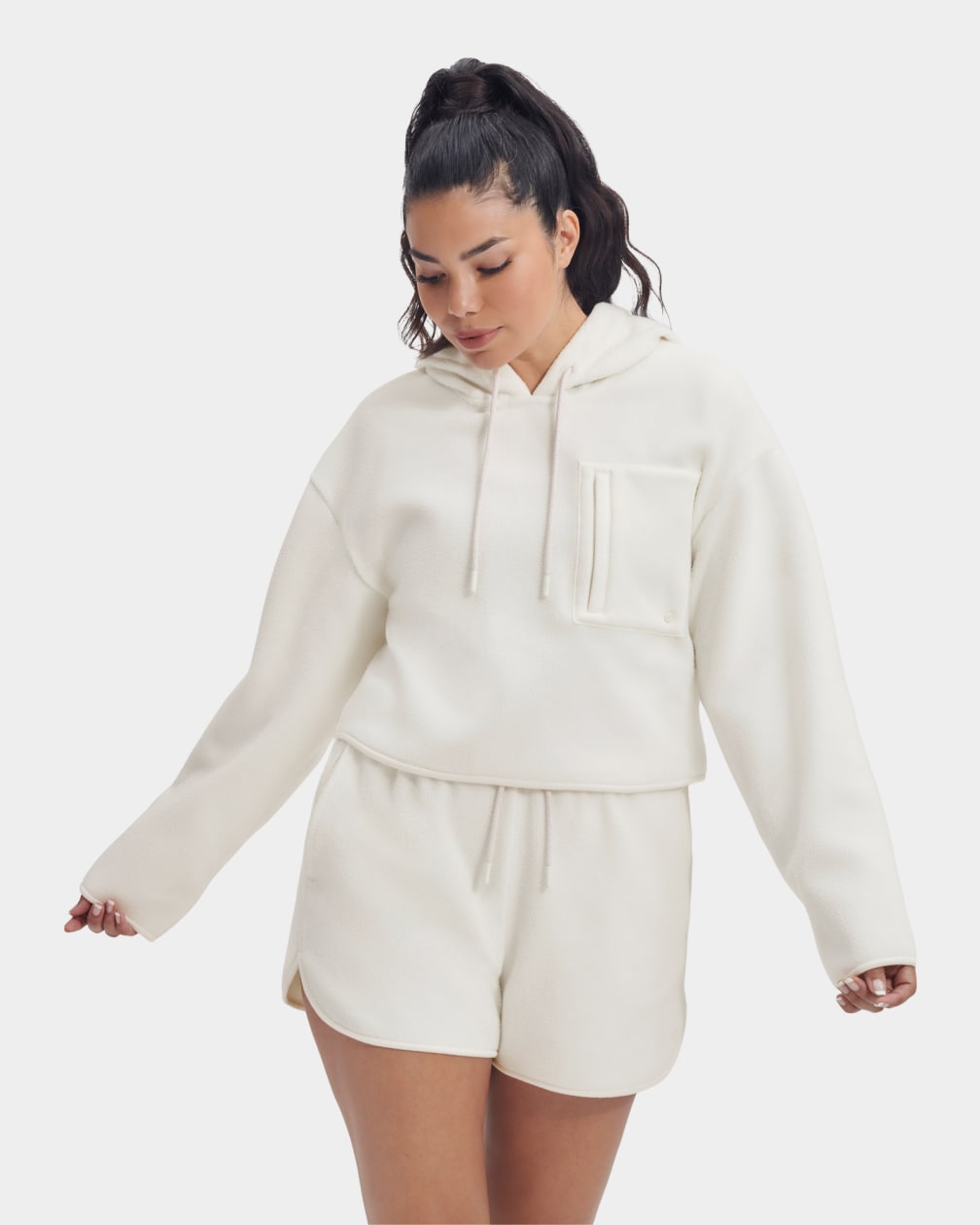 White Ugg Myley Sherpa Women Hoodie | 248301-PQC