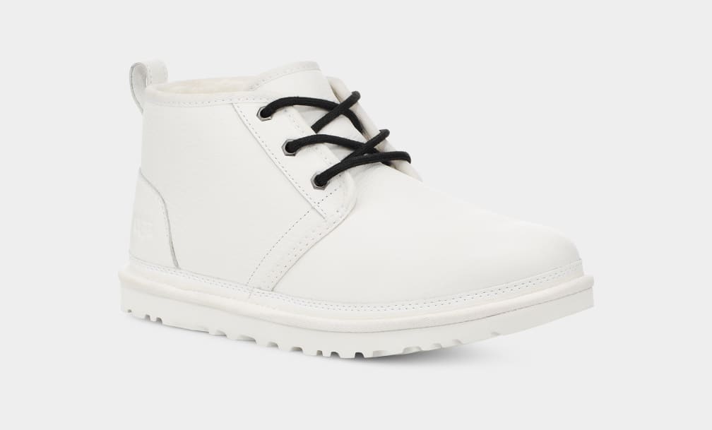 White Ugg Neumel Leather Men Boots | 132940-XQY