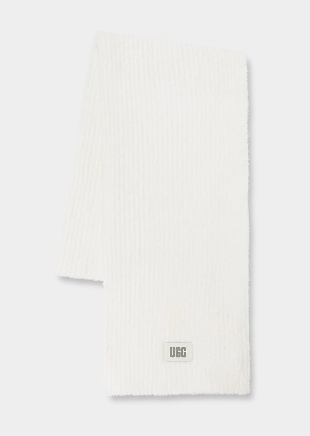 White Ugg Plait Plush Knit Women Scarves | 073961-GRS