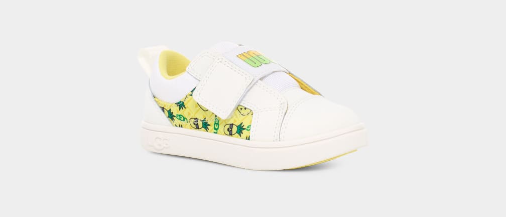 White Ugg Rennon Low Pineapple Stuffie Kids' Sneakers | 205387-KXF