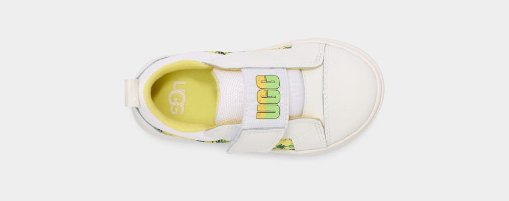 White Ugg Rennon Low Pineapple Stuffie Kids' Sneakers | 205387-KXF