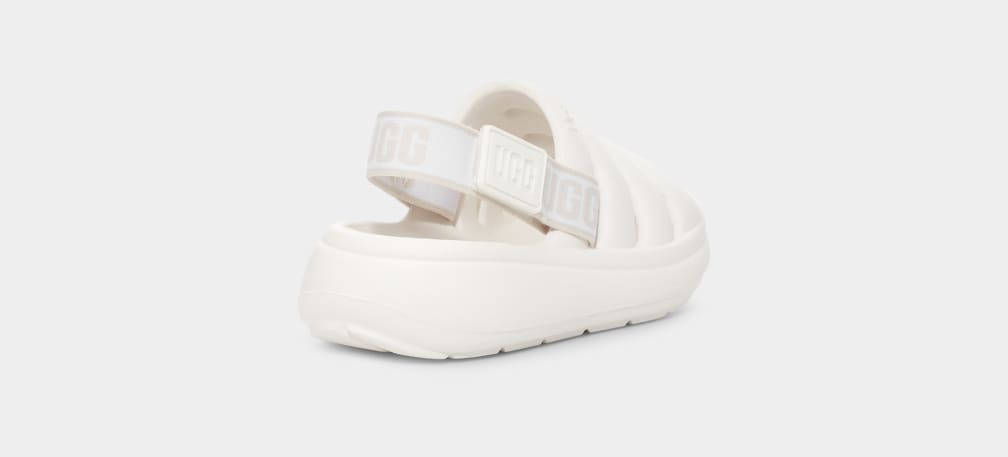 White Ugg Sport Yeah Kids' Sandals | 019562-JMO