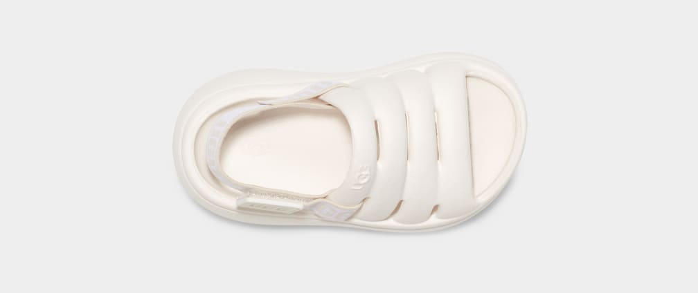 White Ugg Sport Yeah Kids' Sandals | 019562-JMO