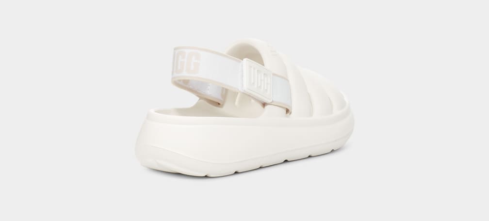 White Ugg Sport Yeah Kids' Sandals | 258349-GYV