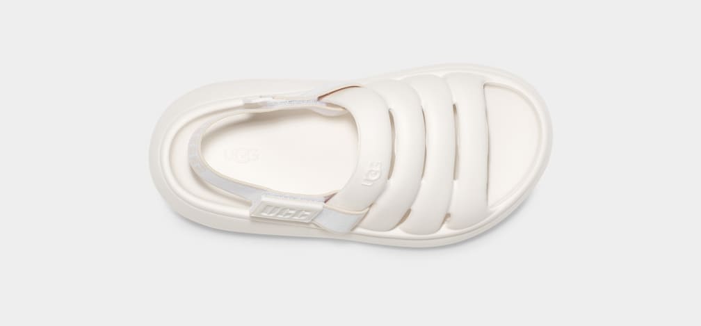 White Ugg Sport Yeah Kids' Sandals | 258349-GYV