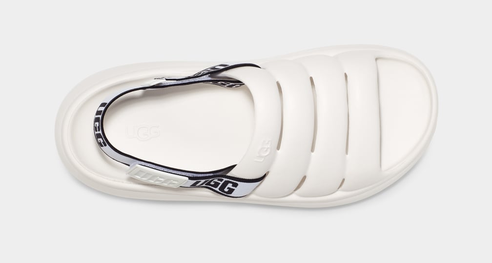 White Ugg Sport Yeah Men Sandals | 712945-VLS