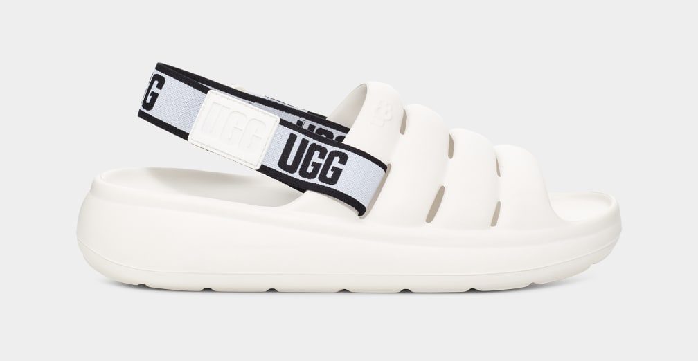 White Ugg Sport Yeah Men Sandals | 712945-VLS