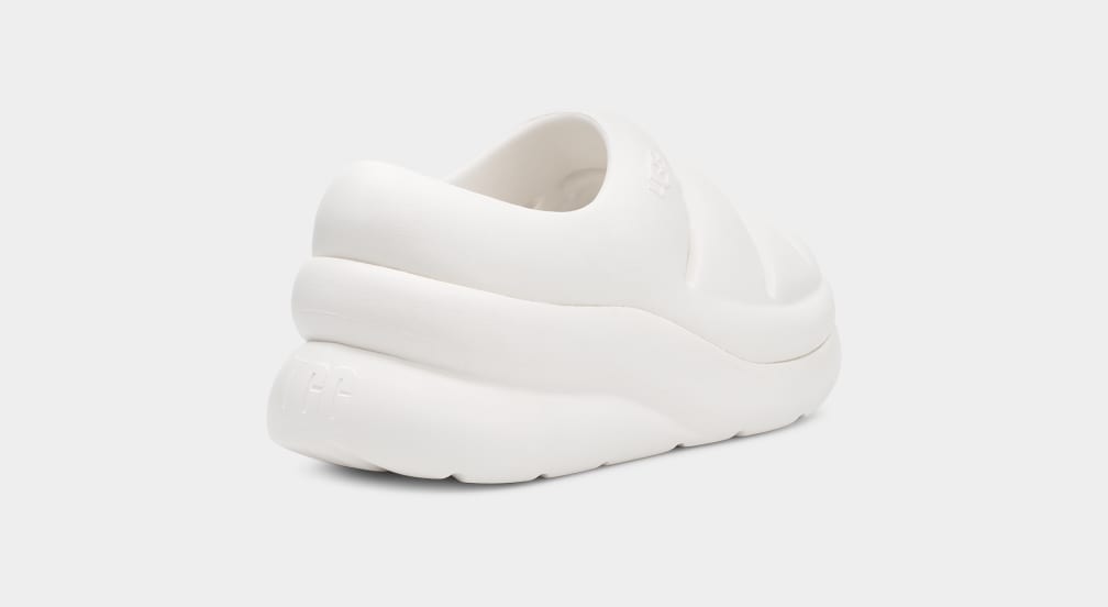 White Ugg Sport Yeah Women Clogs | 532417-CYB