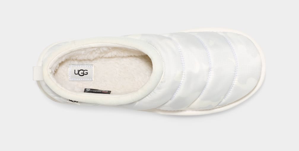 White Ugg Tasman LTA Peace Camo Men Slippers | 964317-KDY