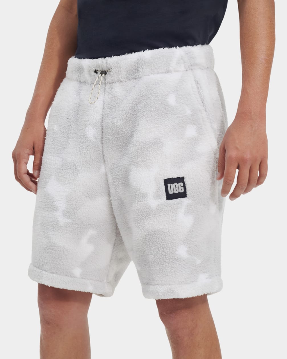 White / Camo Ugg Eckard Sherpa Men Shorts | 213967-UAW