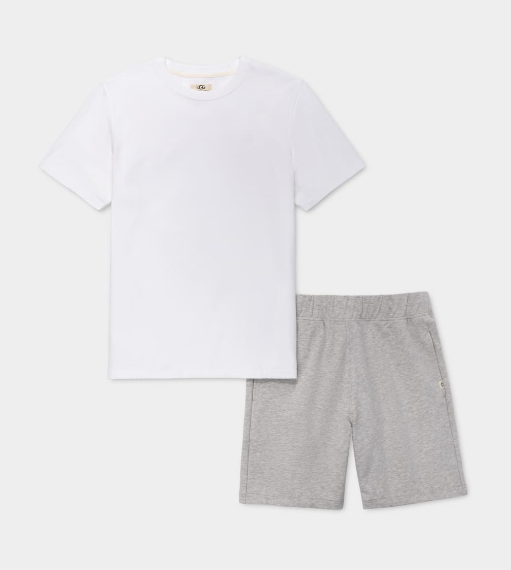 White / Grey Ugg Darian Set Men Sleepwear | 067352-VAS