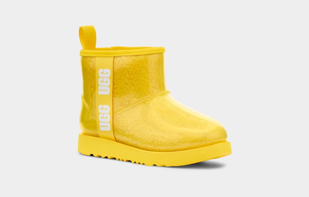 Yellow Ugg Classic Clear Mini II Kids' Boots | 691820-ZES