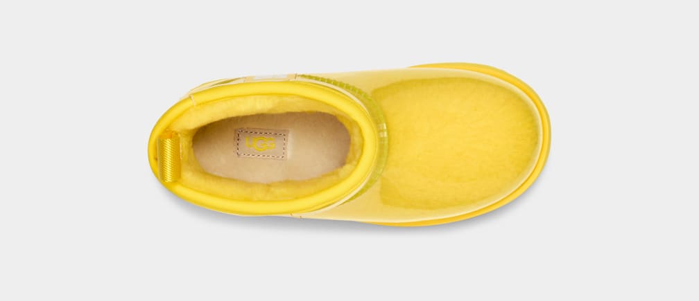 Yellow Ugg Classic Clear Mini II Kids' Boots | 691820-ZES