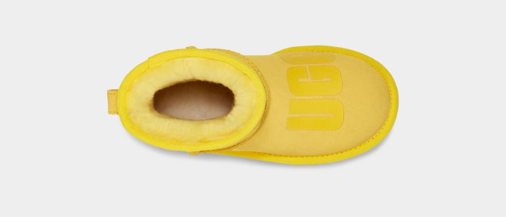 Yellow Ugg Classic Mini Scatter Graphic Kids' Boots | 754380-ZVN