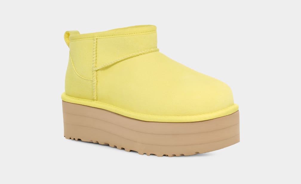 Yellow Ugg Classic Ultra Mini Women Platform Boots | 425739-IBJ