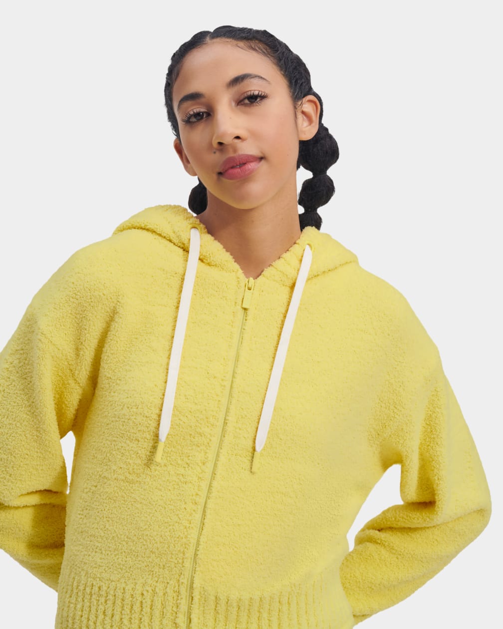 Yellow Ugg Hana Zip Women Hoodie | 074216-QFA