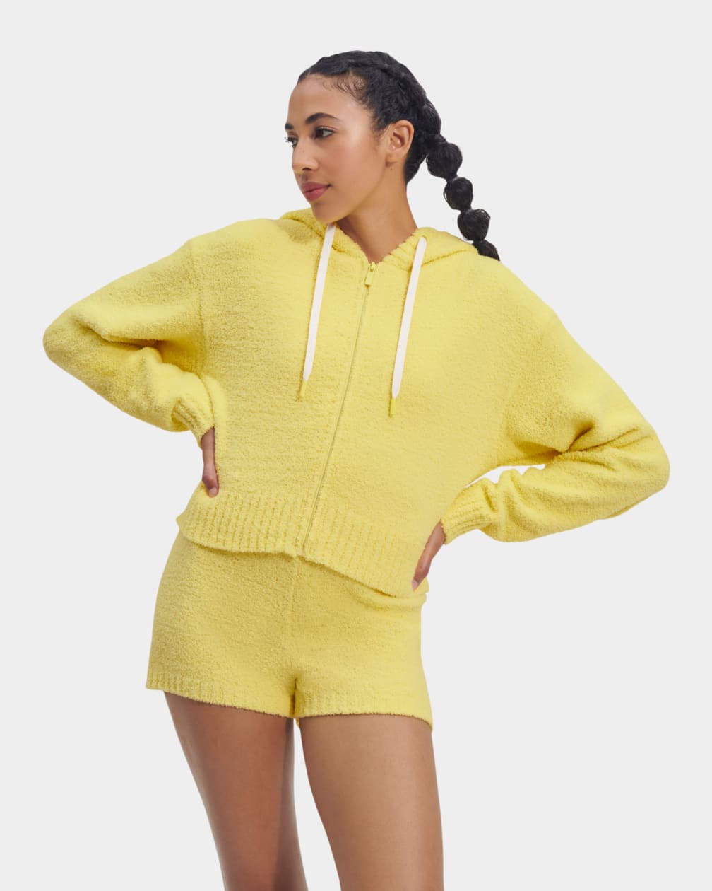 Yellow Ugg Hana Zip Women Hoodie | 074216-QFA