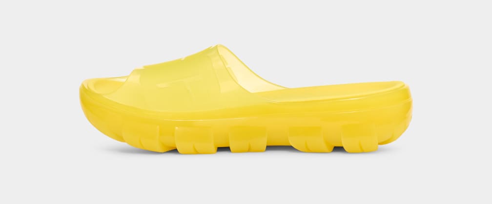 Yellow Ugg Jella Clear Women Slides | 294675-SEH