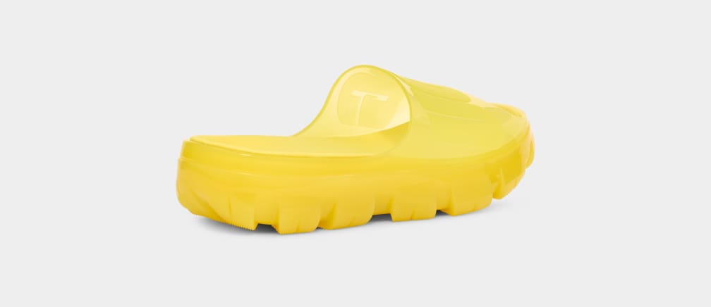 Yellow Ugg Jella Clear Women Slides | 294675-SEH