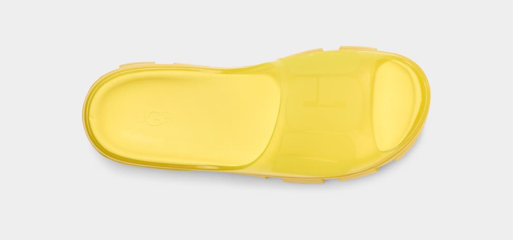 Yellow Ugg Jella Clear Women Slides | 294675-SEH