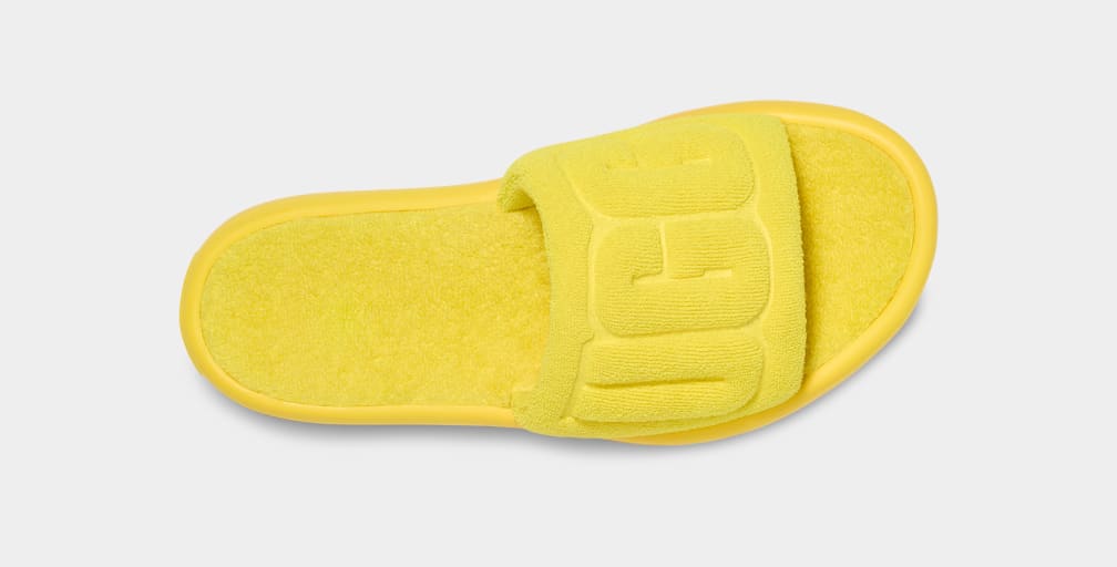 Yellow Ugg Mini Women Slides | 015682-SBX