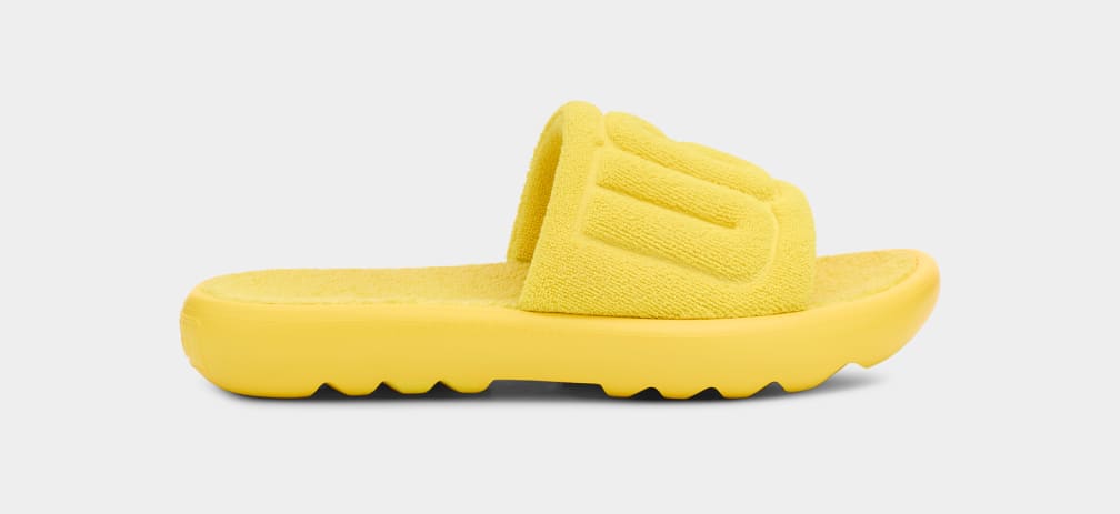 Yellow Ugg Mini Women Slides | 015682-SBX