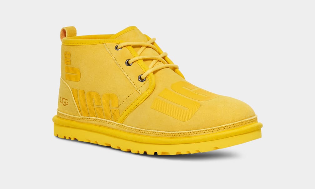 Yellow Ugg Neumel Scatter Graphic Men Boots | 715842-RLZ