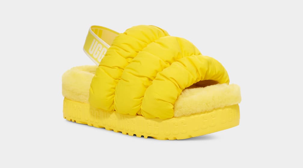 Yellow Ugg Scrunchita Women Slippers | 124973-TUN